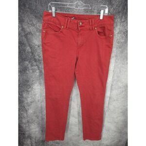 Levis Jeans Womens 12 M Red‎ Mid Rise Skinny Leg Cotton Stretch Denim 5 Pockets